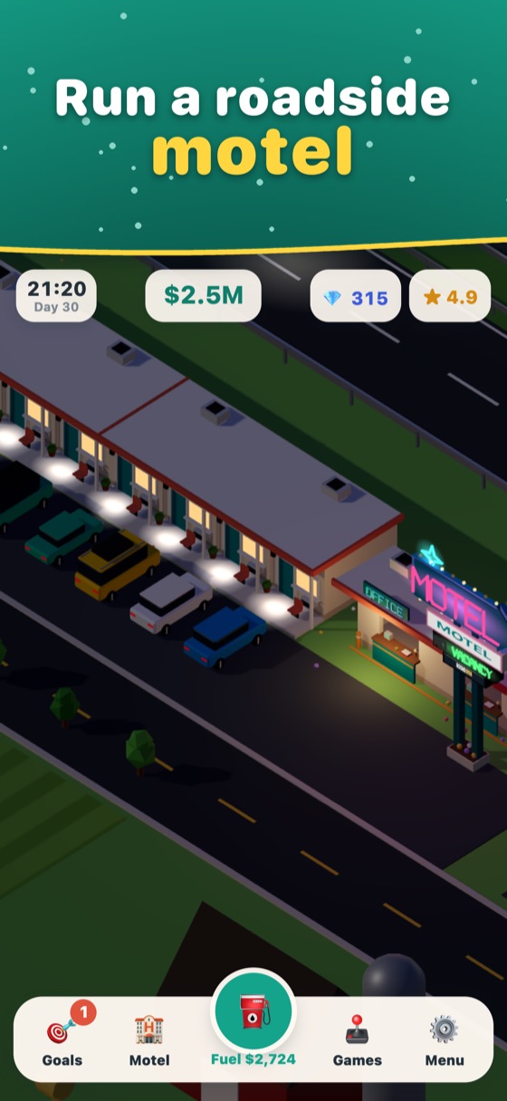 Fuel Stop gameplay: highway motel